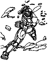 coloriage iron man court